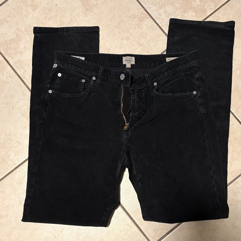 Citizens of Humanity Black Corduroy Pants